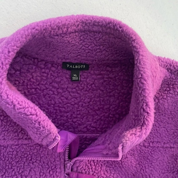 Talbots Purple Sherpa Jacket Size XL - Picture 5 of 6